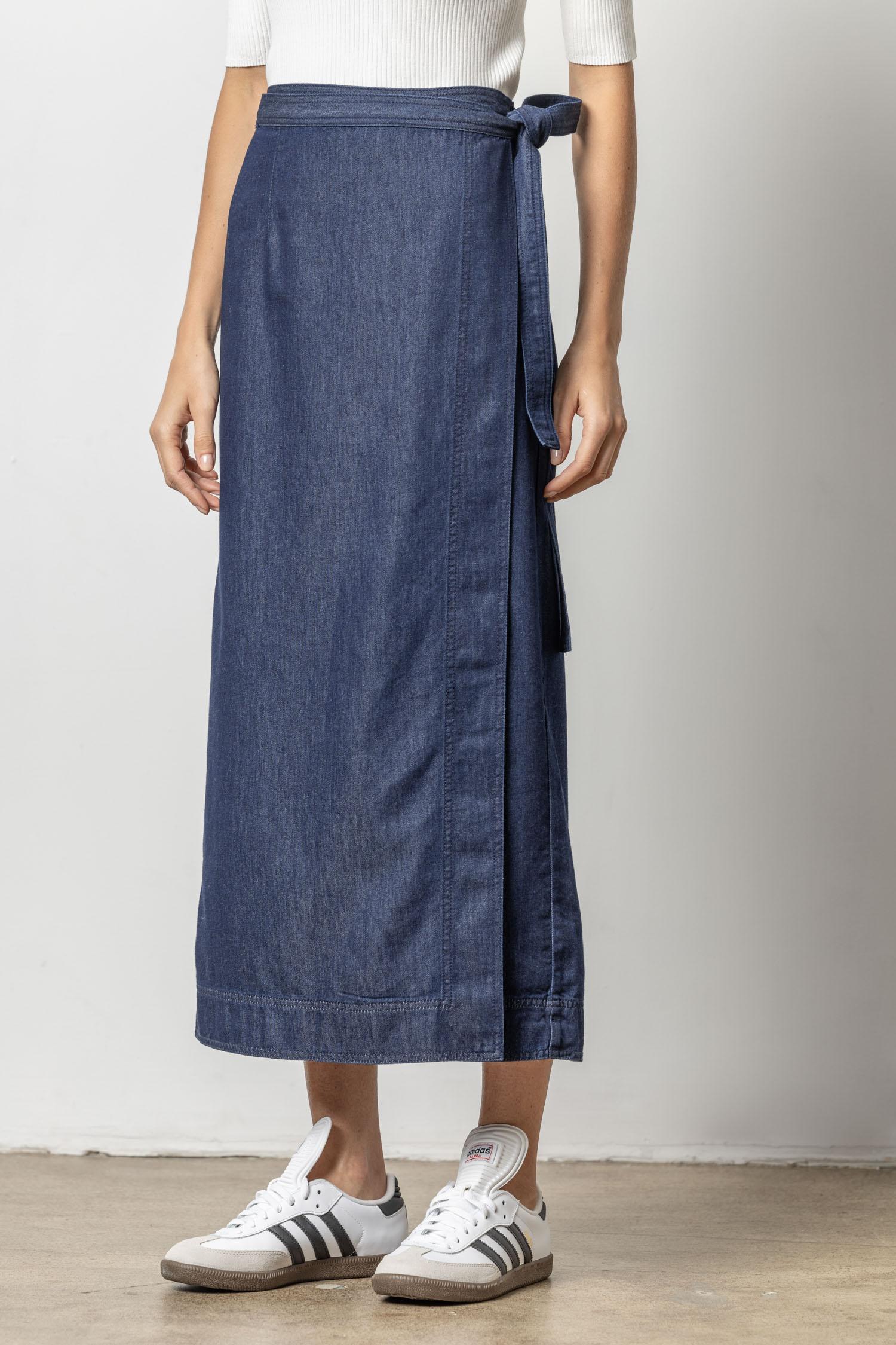 Denim Wrap Skirt Lilla P