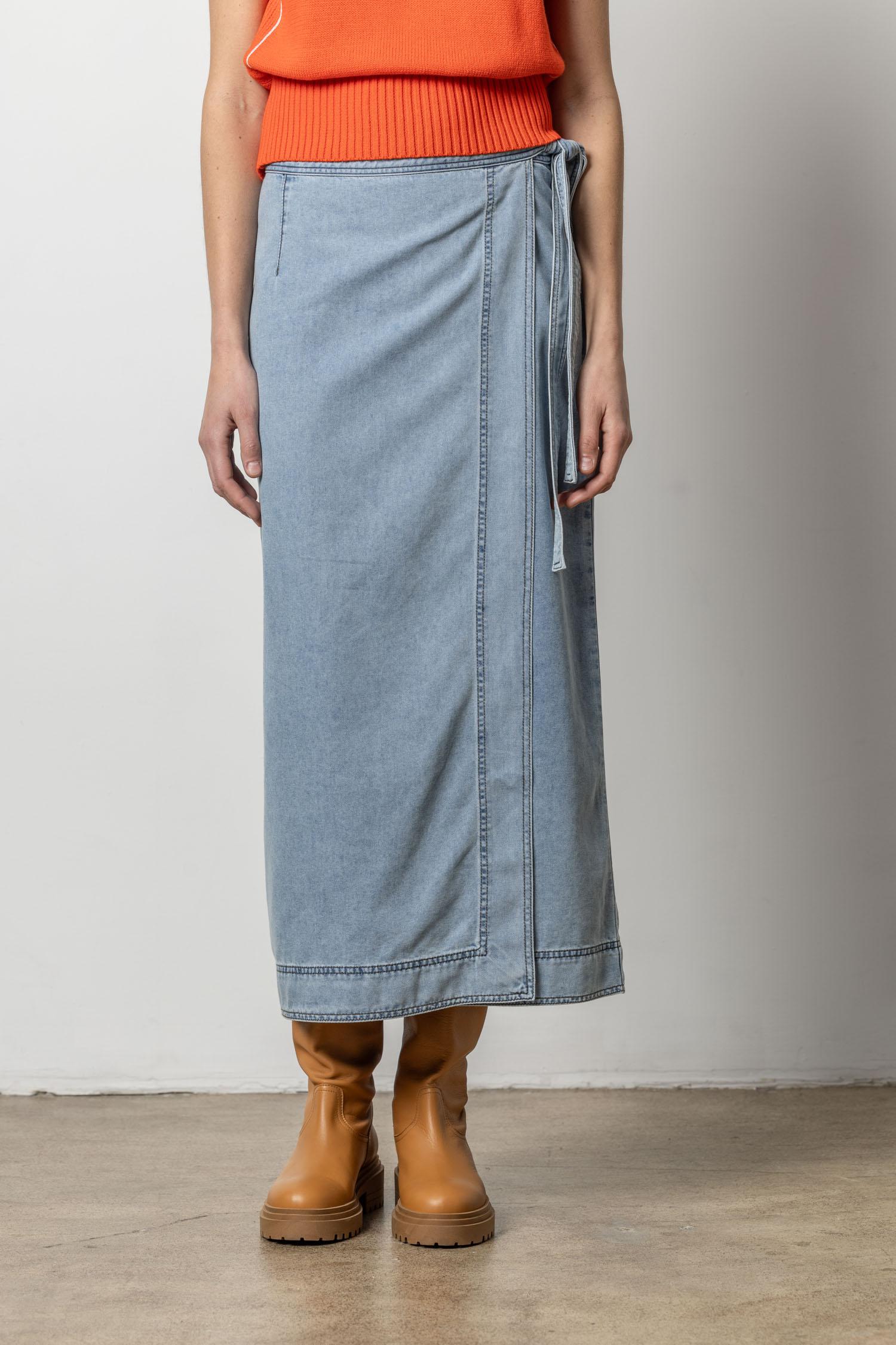 Denim Wrap Skirt Lilla P