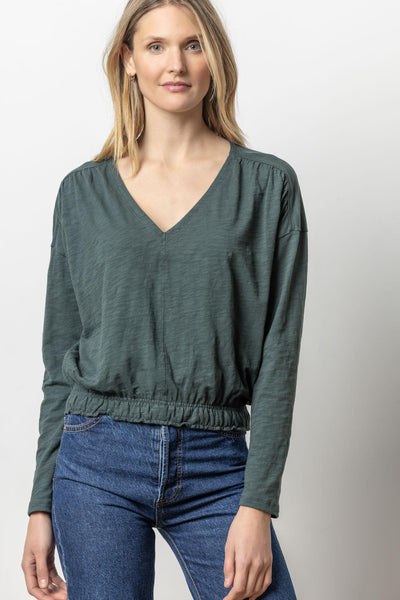 【Name】Lilla Hjärtat Pants&sweater Elastic Hem Easy V-Neck – Lilla P