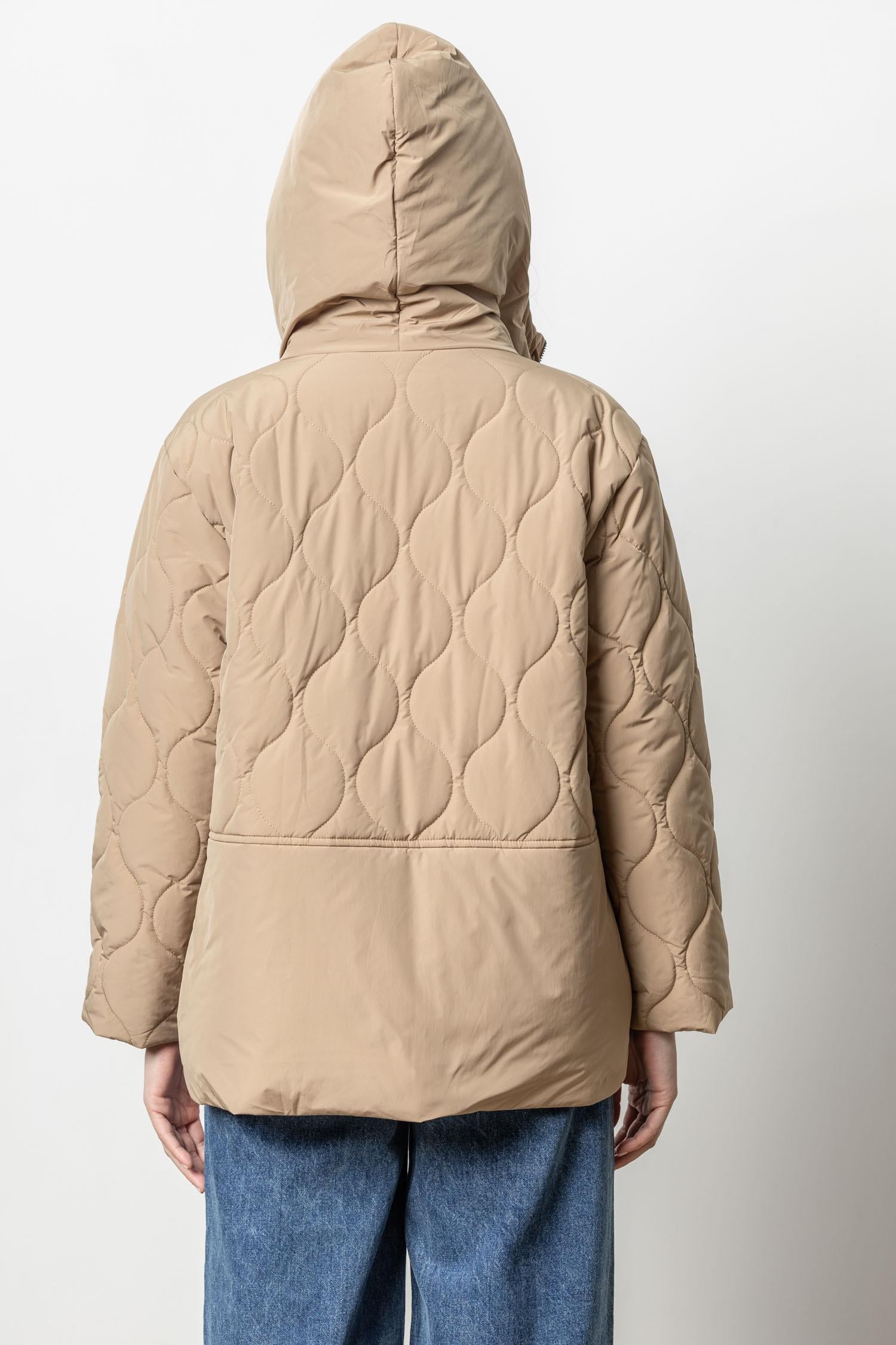 Beige quilted jacket womens online