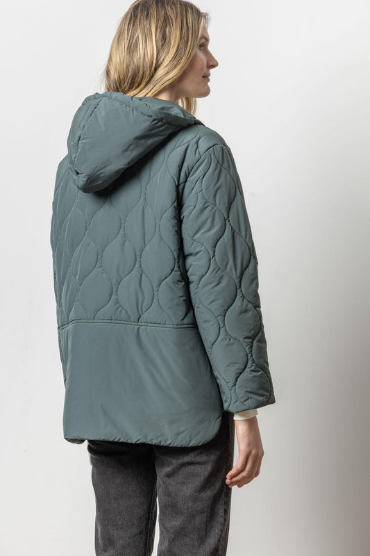 Nylon Quilted Jacket Womens Jacket Mineral A2