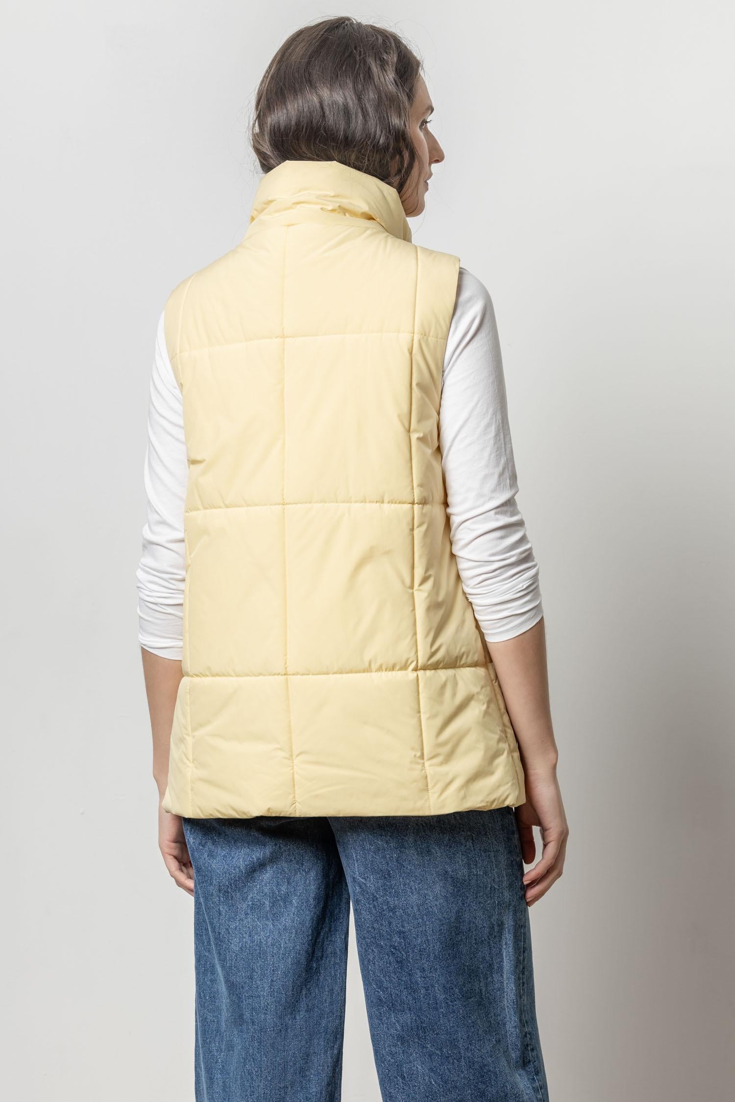 Nylon Long Vest Womens Jacket Buttercup A2