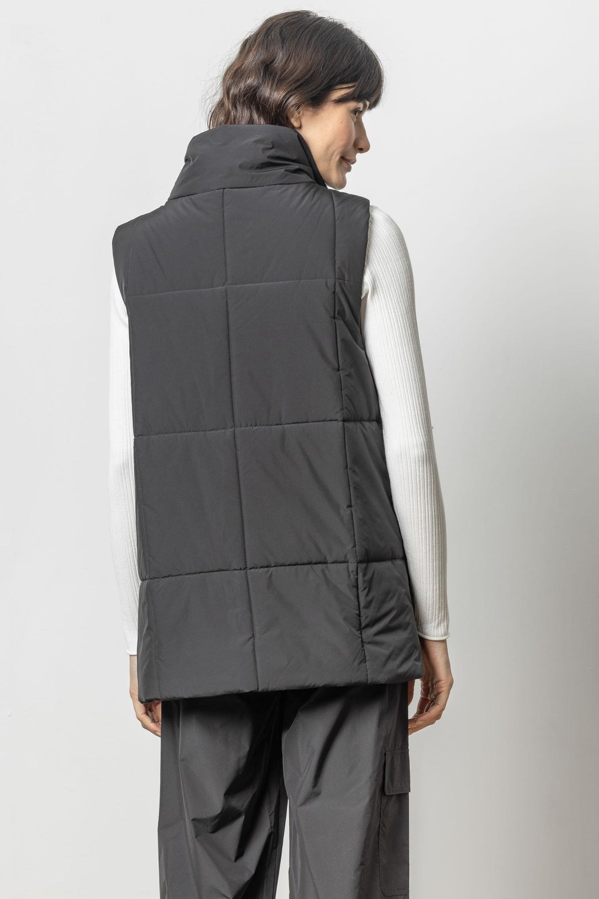 L】ALOUND VENTILATION NYLON VEST RNFP400 - Nylon Puffer Vest, Blue 