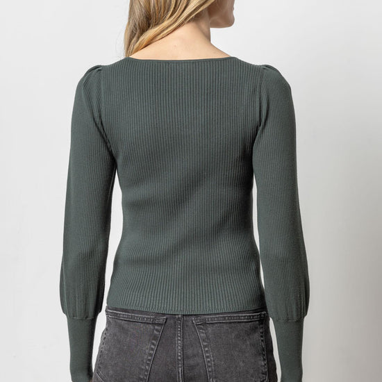 Full Sleeve Square Neck Sweater Womens Sweater Loden A2