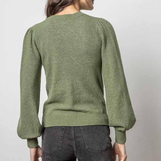 Full Sleeve V-Neck Sweater Womens Sweater Wintergreen A2