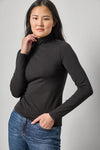 Turtleneck Womens Top Black A1