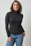 Turtleneck Womens Top Black A4