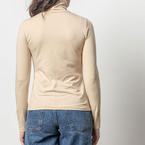 Turtleneck Womens Top Nude A2