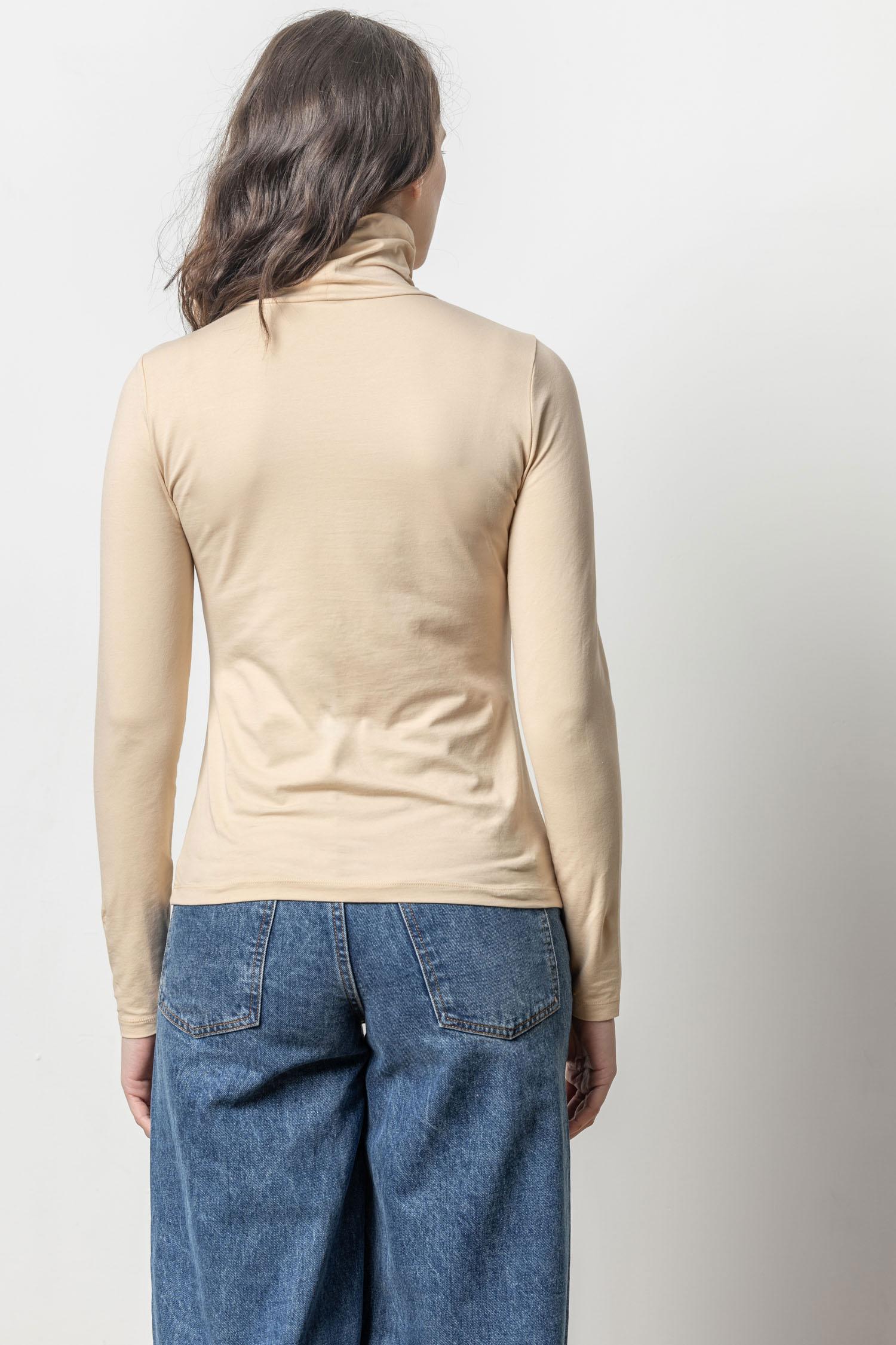 Turtleneck Womens Top Nude A2