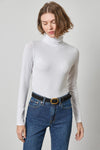 Turtleneck Womens Top White A1