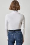 Turtleneck Womens Top White A2