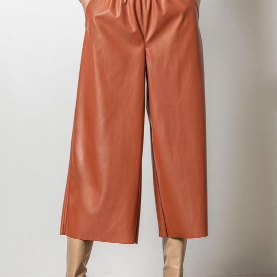 Pull On Culotte Womens Pant Cognac A2