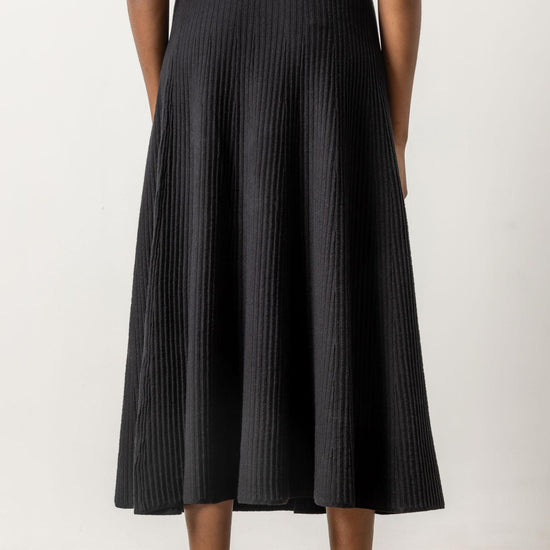 Flared Sweater Skirt Womens Skirt Black A2