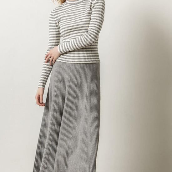 Flared Sweater Skirt Womens Skirt Heather Grey A3