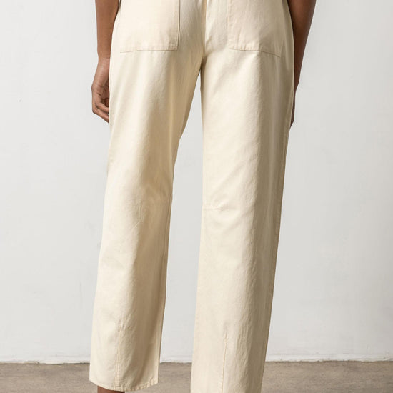 Tie Waist Barrel Pant Womens Pant Alabaster A2