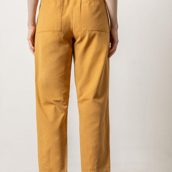 Tie Waist Barrel Pant Womens Pant Turmeric A2