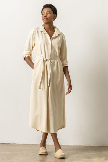 Maxi Shirt Dress Womens Dress Alabaster A1