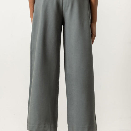 Wide Leg Pull On Pant Womens Pant Slate A2