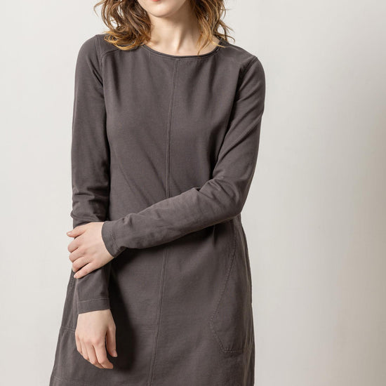 Front Seam Crewneck Dress Womens Dress Iron A1