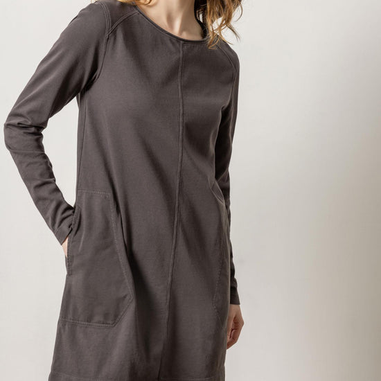 Front Seam Crewneck Dress Womens Dress Iron A3