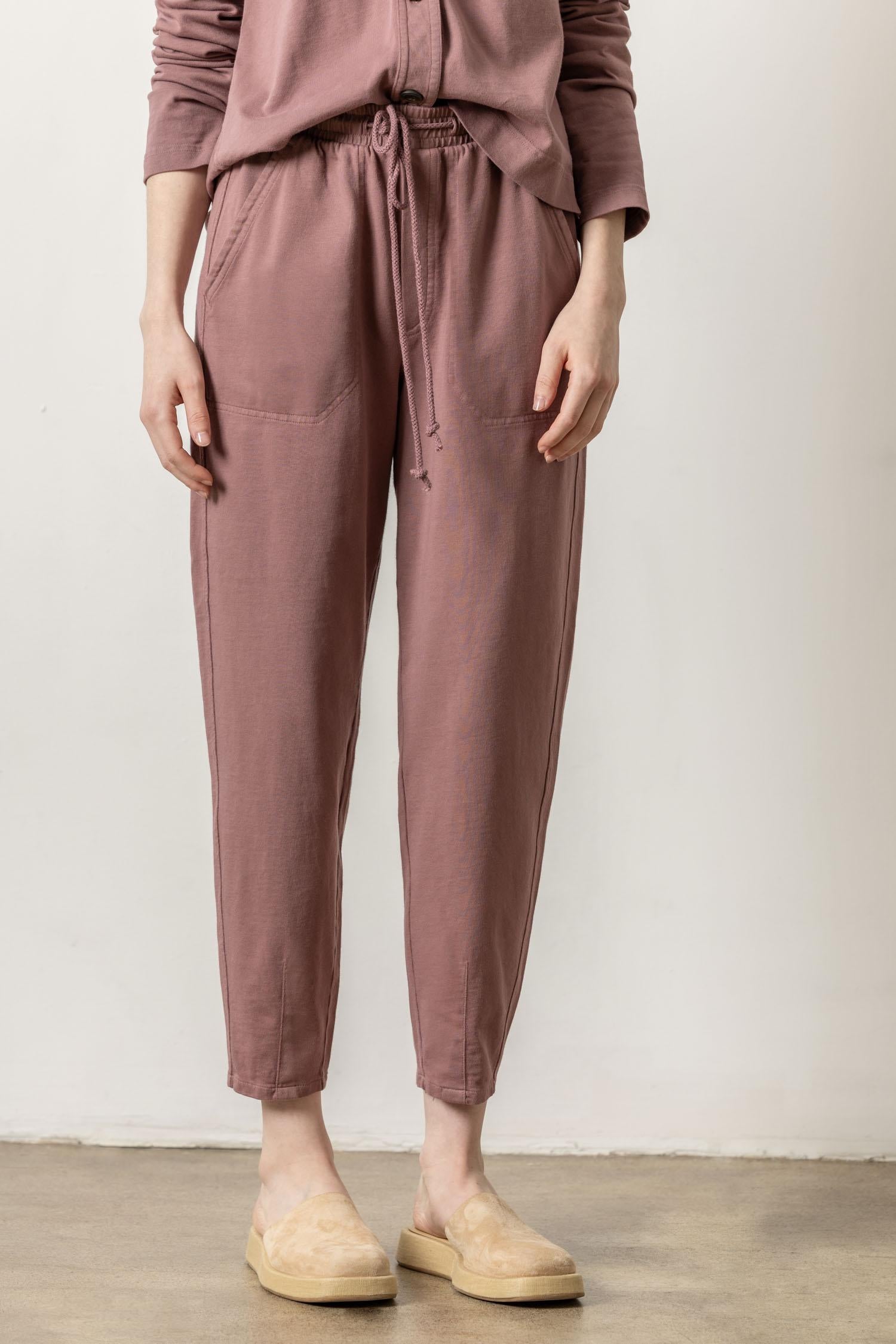 Barrel Leg Ankle Pant Womens Pant Rosewood A1