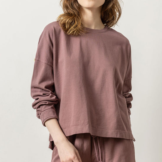 Easy Hi-Low Sweatshirt Womens Top Rosewood A1