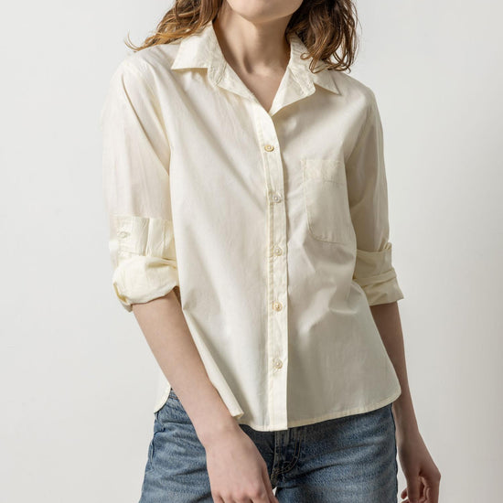 Easy Poplin Button Down Womens Top Magnolia A1