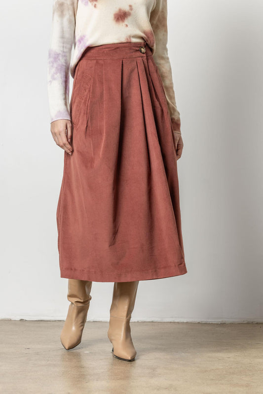 Corduroy Wrap Skirt Womens Skirt Brandy A1