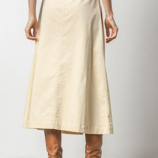 Corduroy Wrap Skirt Womens Skirt Winter White A2