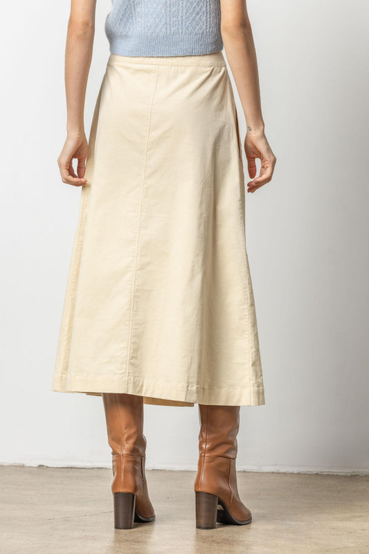 Corduroy Wrap Skirt Womens Skirt Winter White A2