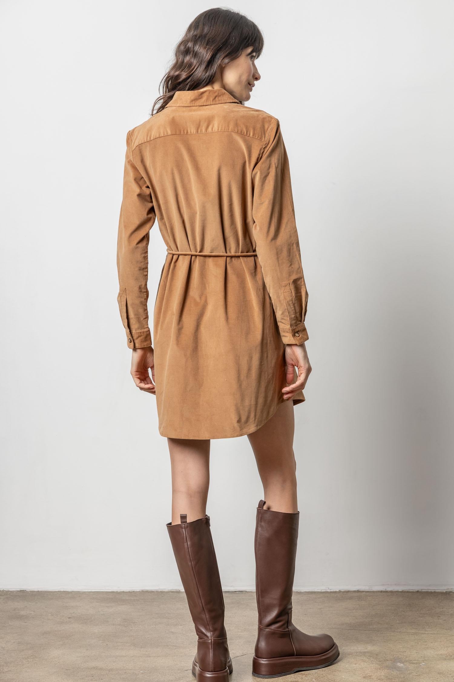 Corduroy Shirt Dress Womens Dress Acorn A2