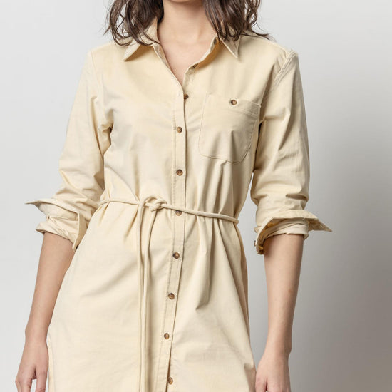 Corduroy Shirt Dress Womens Dress Winter White A1