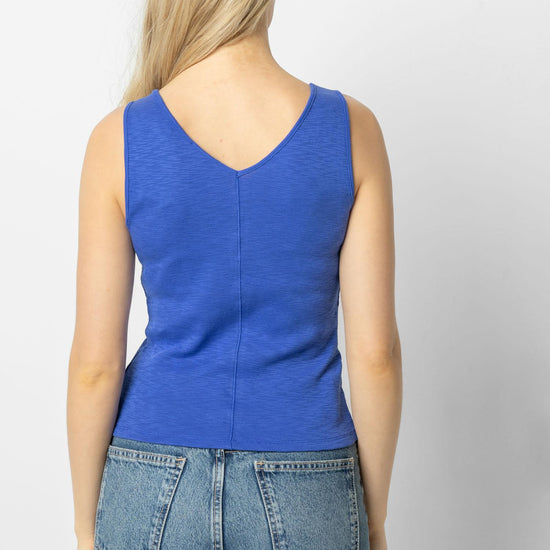 Cap Sleeve V-Neck Dress Womens Top Ultramarine A2