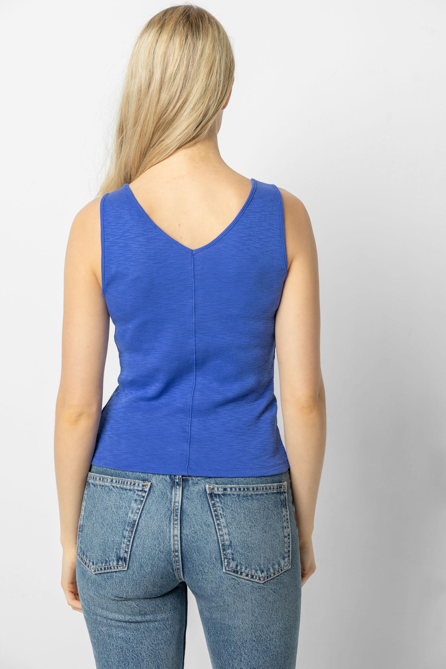 Cap Sleeve V-Neck Dress Womens Top Ultramarine A2