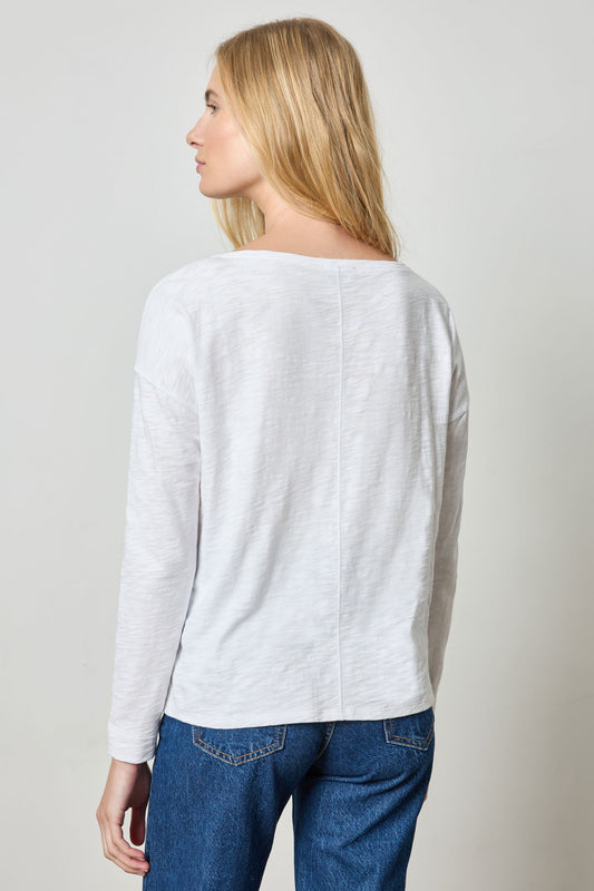 Drop Shoulder Seamed Boatneck