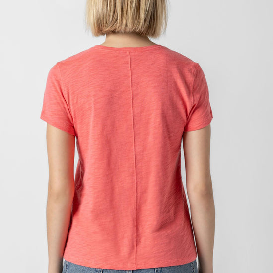 Short Sleeve Back Seam Crewneck Womens Top Reef A2