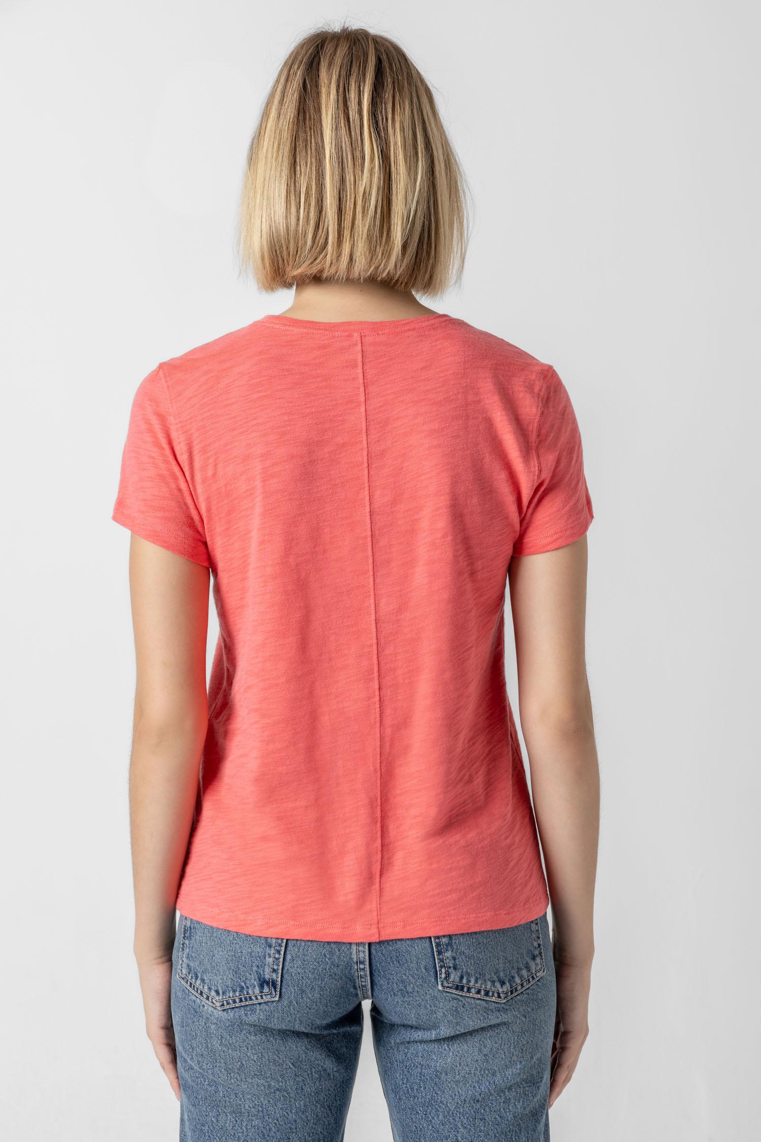 Short Sleeve Back Seam Crewneck Womens Top Reef A2