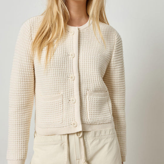 Jackie Cardigan Womens Sweater Ivory A1