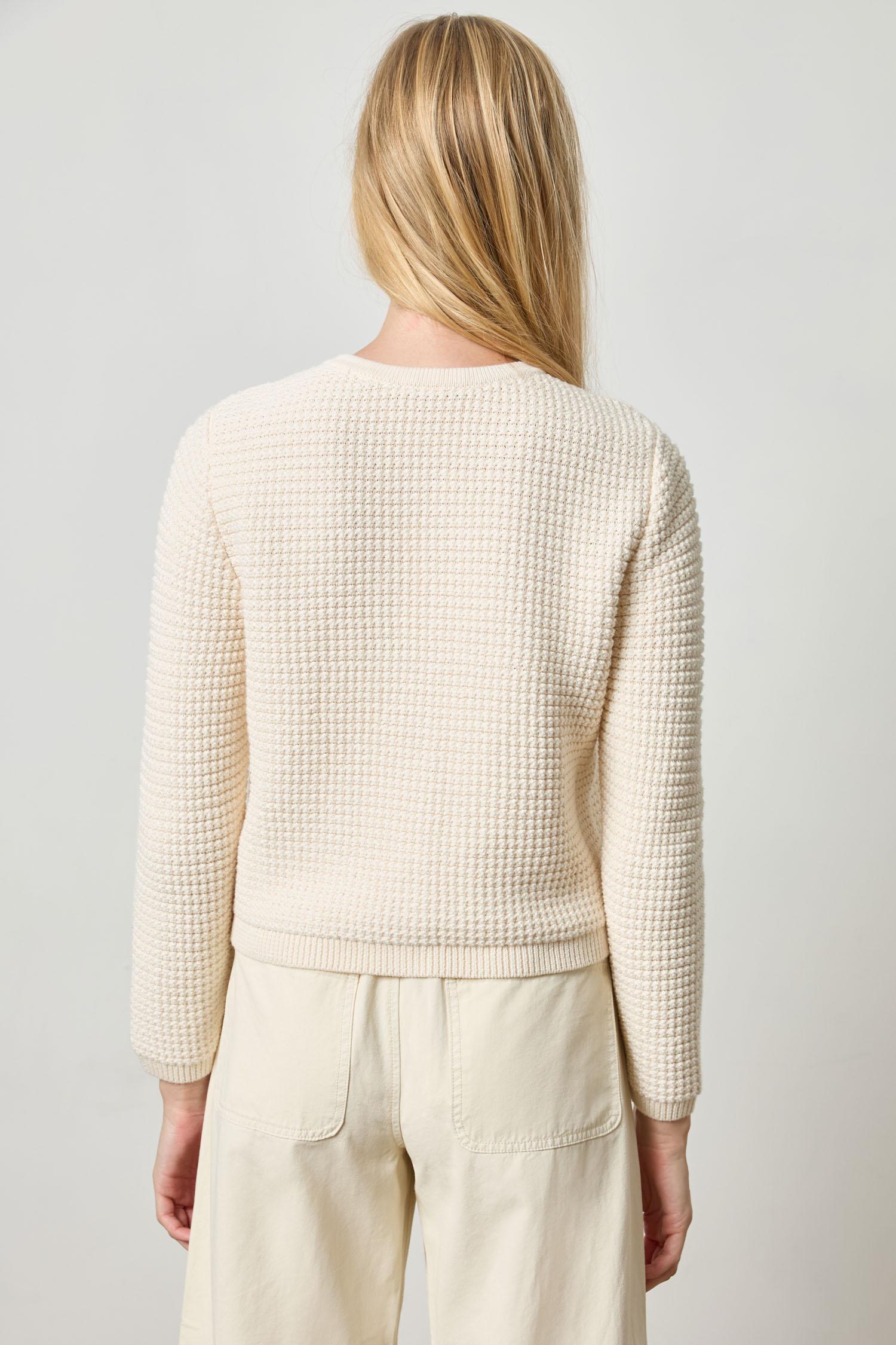 Jackie Cardigan Womens Sweater Ivory A2