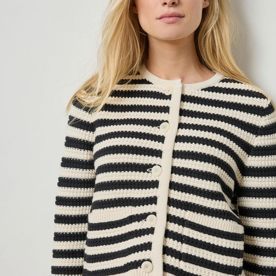 Jackie Cardigan Womens Sweater Stripe A1