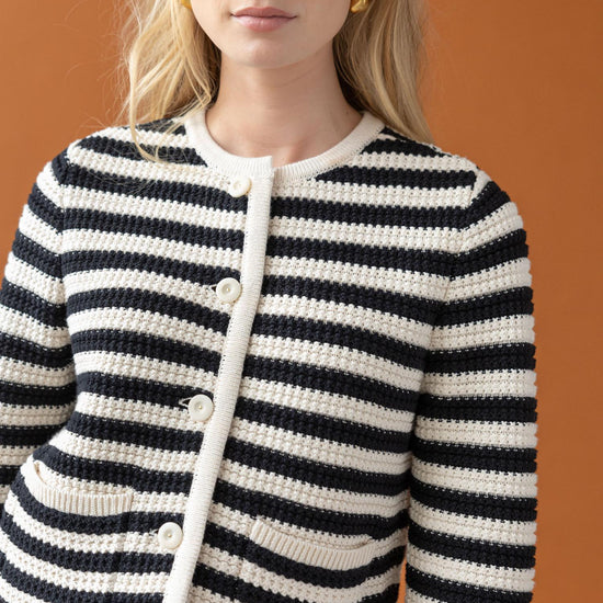 Jackie Cardigan Womens Sweater Stripe C1