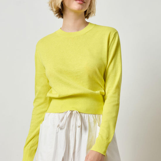 Everyday Crewneck Sweater Womens Sweater Lemon A2