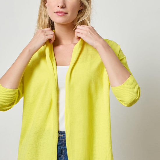 Easy Open Cardigan Womens Sweater Lemon A2