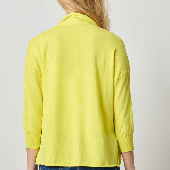 Easy Open Cardigan Womens Sweater Lemon A3