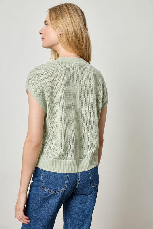 Short Sleeve Crewneck Sweater Womens Sweater Peapod A2
