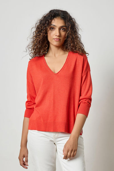 3/4 Sleeve Drop Shoulder Sweater – Lilla P 3/4 Sleeve Drop Shoulder Sweater – Lilla P