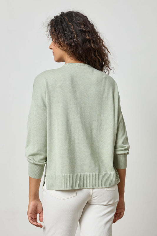 3/4 Sleeve Drop Shoulder Sweater