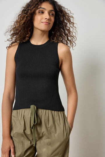 Short Perfect Tank Sweater Womens Sweater Black A4