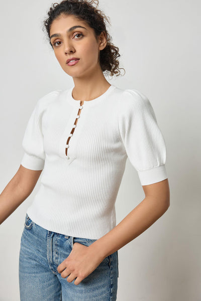 (取寄) リラ P レディース パフ スリーブ プルオーバー セーター Lilla P women Puff Sleeve Pullover Sweater Bone Lilla P Puff Sleeve Pullover Sweater - Dazzelle