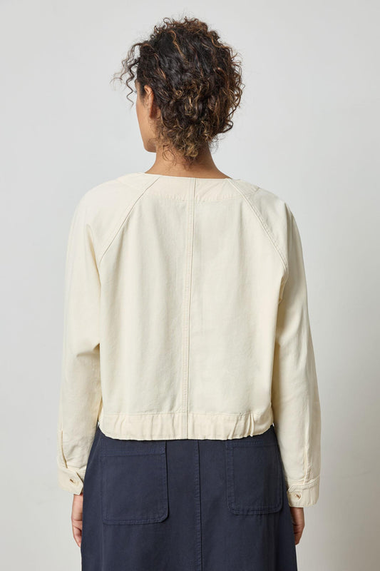 Drawstring Waist Jacket Womens Jacket Oyster A2
